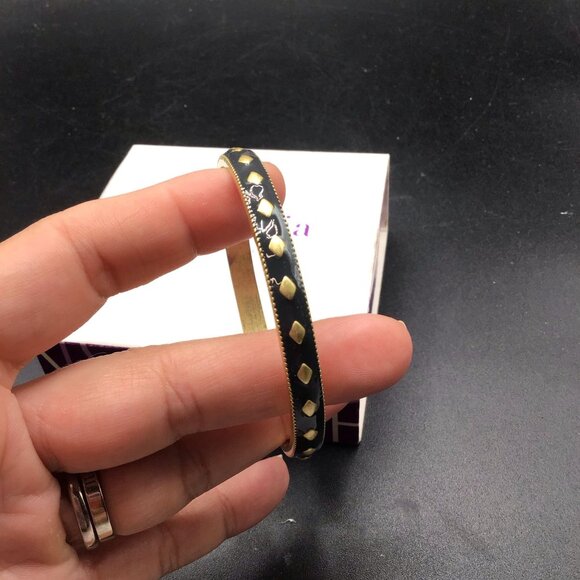 Lia Sophia Bracelet New in Box Cityscape Charcoal Enamel Bracelet Small Signed - Picture 3 of 7